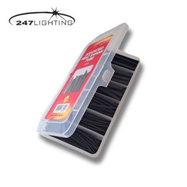 Picture of BLK ASSORTED HEAT SHRINK TUBE 170PCE