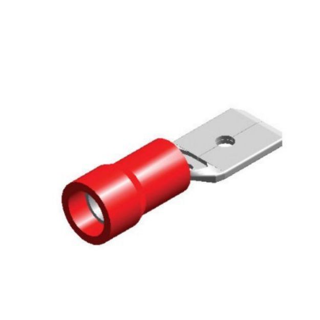 Picture of RED TERM M-SPADE 6.3mm (25)