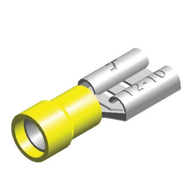 Picture of YELLOW TERM F-SPADE DYNAMO 9.5mm (25)