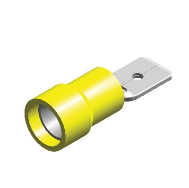 Picture of 247 YELLOW TERM M-SPADE 6.3mm  (25)