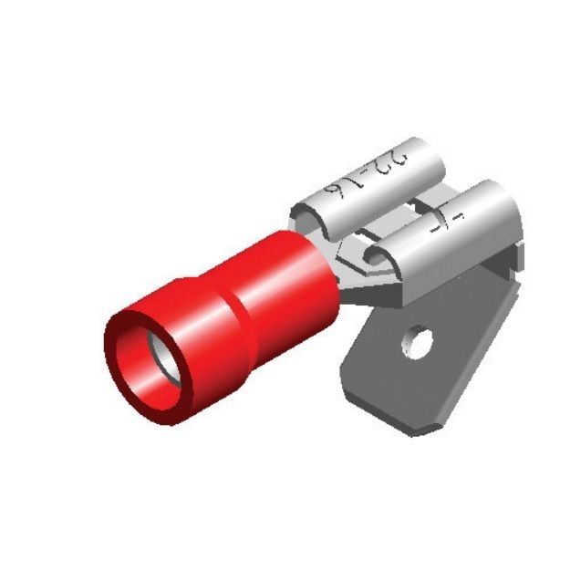 Picture of RED TERM PIGGYBACK 6.3mm (25)