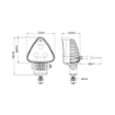 Picture of 3" LED Mini Triangular Work Lamp
